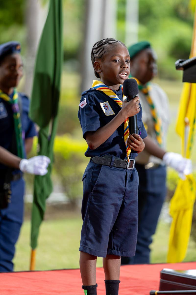Na’Quan Brown, a cub scout from the Greater Destiny Preparatory and Kindergarten Cub Pack in St James, demonstrates why he is a 2025 gold medallist of the Jamaica Cultural Development Commission, as he performs ‘The Greatest Love of All’ during the i