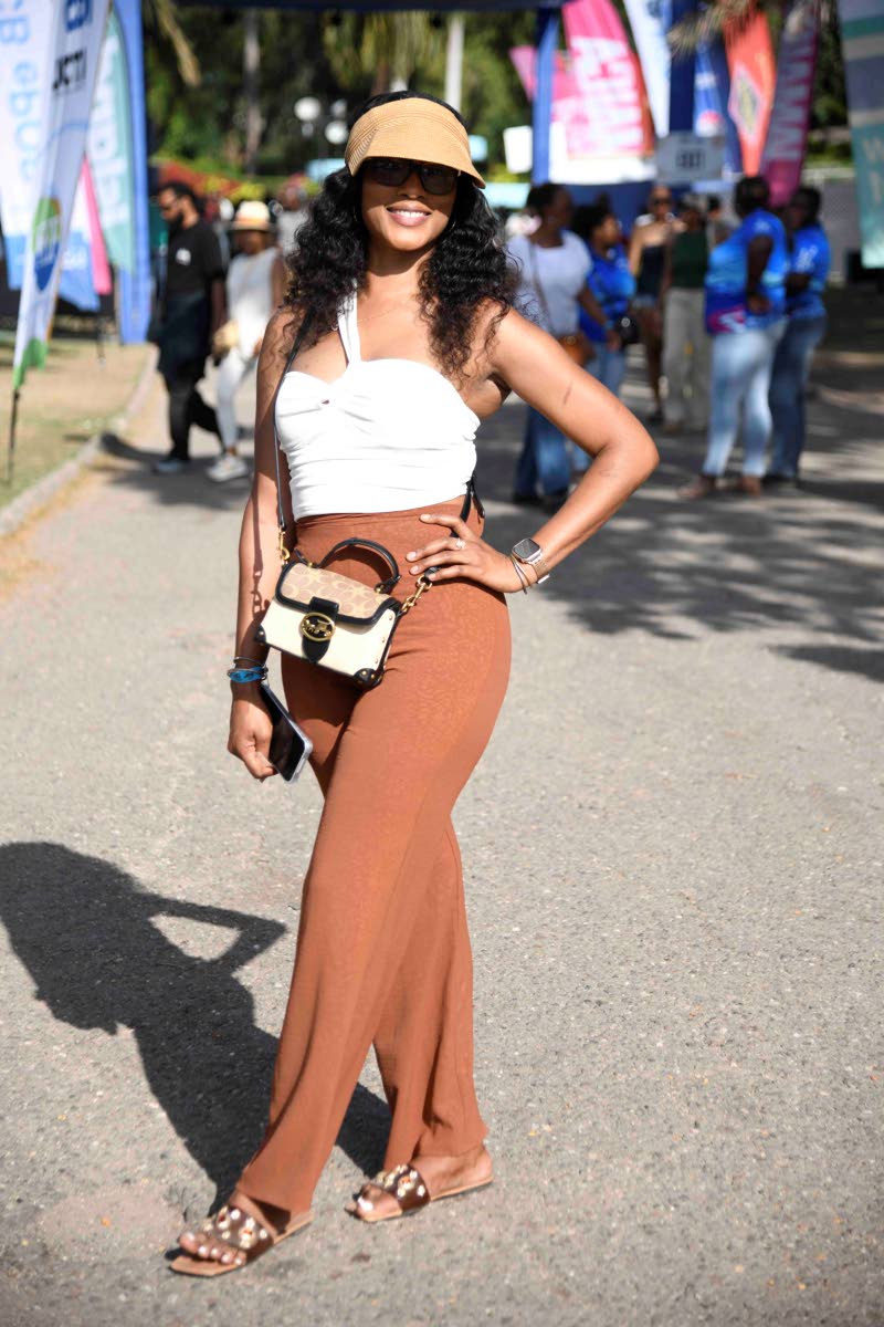 All smiles, foodie Simone Anderson is all set to dive into the delicious offerings.