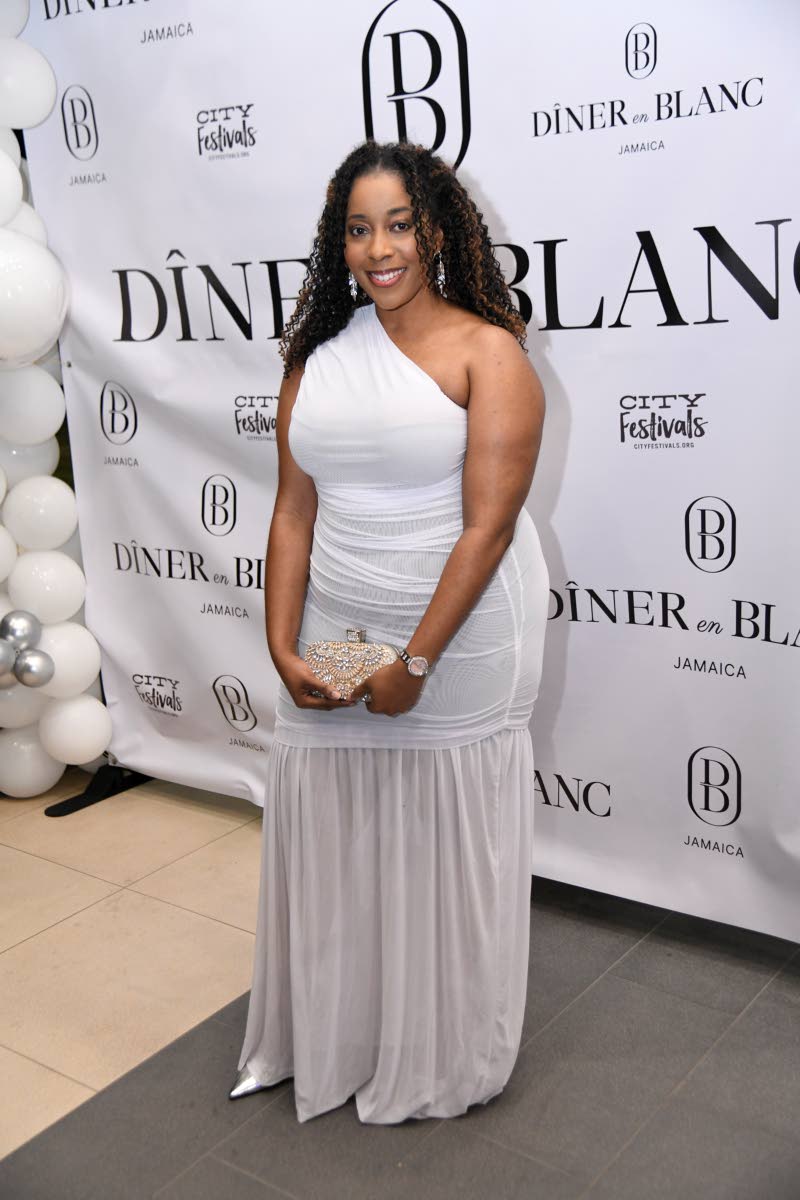 Kadeja Lewis, public relations manager, decides on a timeless maxi for the stylish soirée.