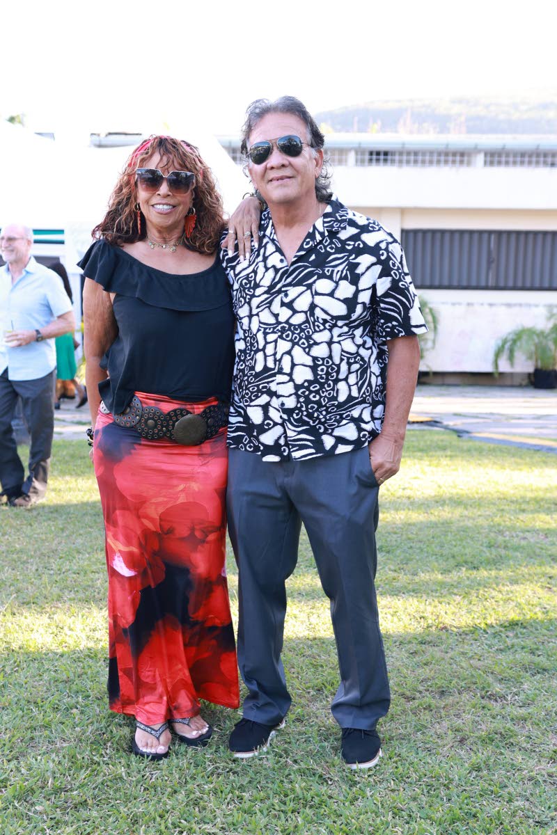 Greg Lue-Tenn, director of the Sir Henry Morgan Anglers Association, and his wife Viv Lue-Tenn, were spotted showing their support for Sterling.