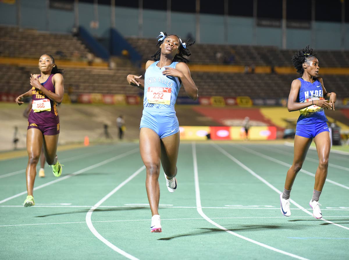 Kellyann Carr (center) from Edwin Allen high school