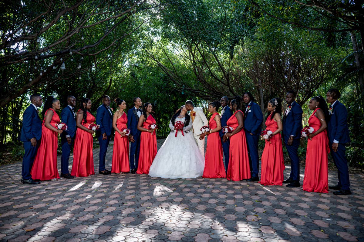 The newly-weds were overjoyed to have the support of their wedding party, who were happy to celebrate the love season and their happily ever after.