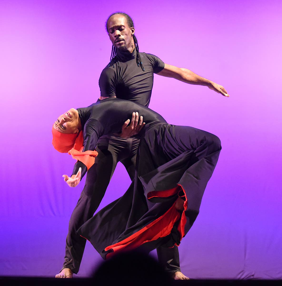 Ballet mistress Kerry-Ann Henry and principal dancer Mark Phinn in ‘Steal Away’, choreographed by Bert Rose in 1997.