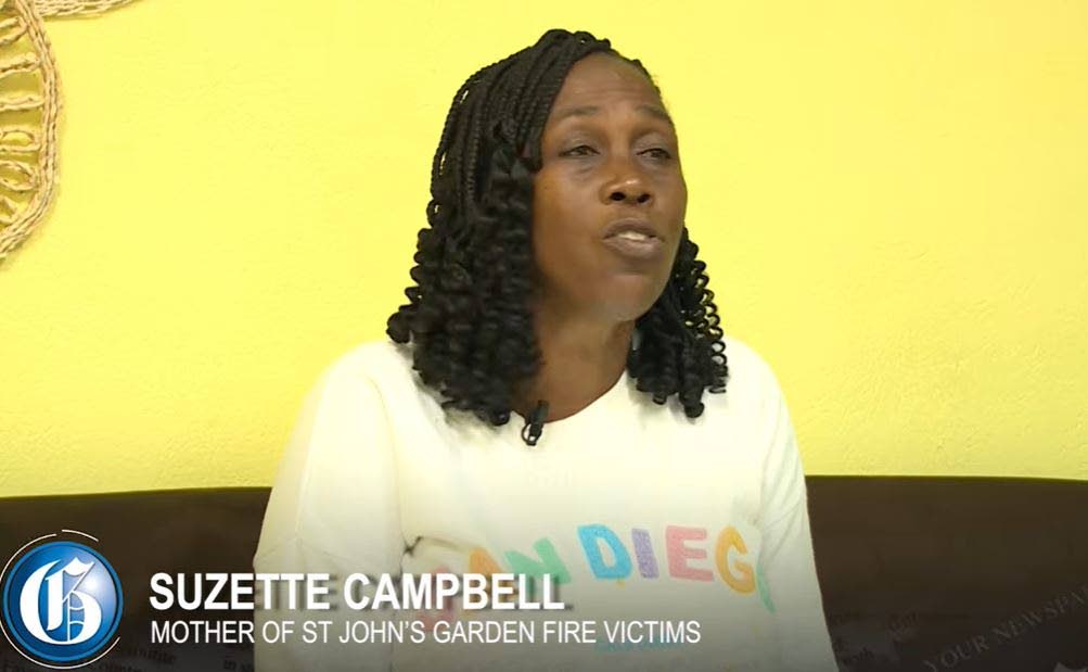 Suzette Campbell makes an emotional appeal during a Gleaner interview on April 10, 2026, after losing her daughter, Gabriella Wright, in a house fire and as her son, Coney Daley, fights for his life.