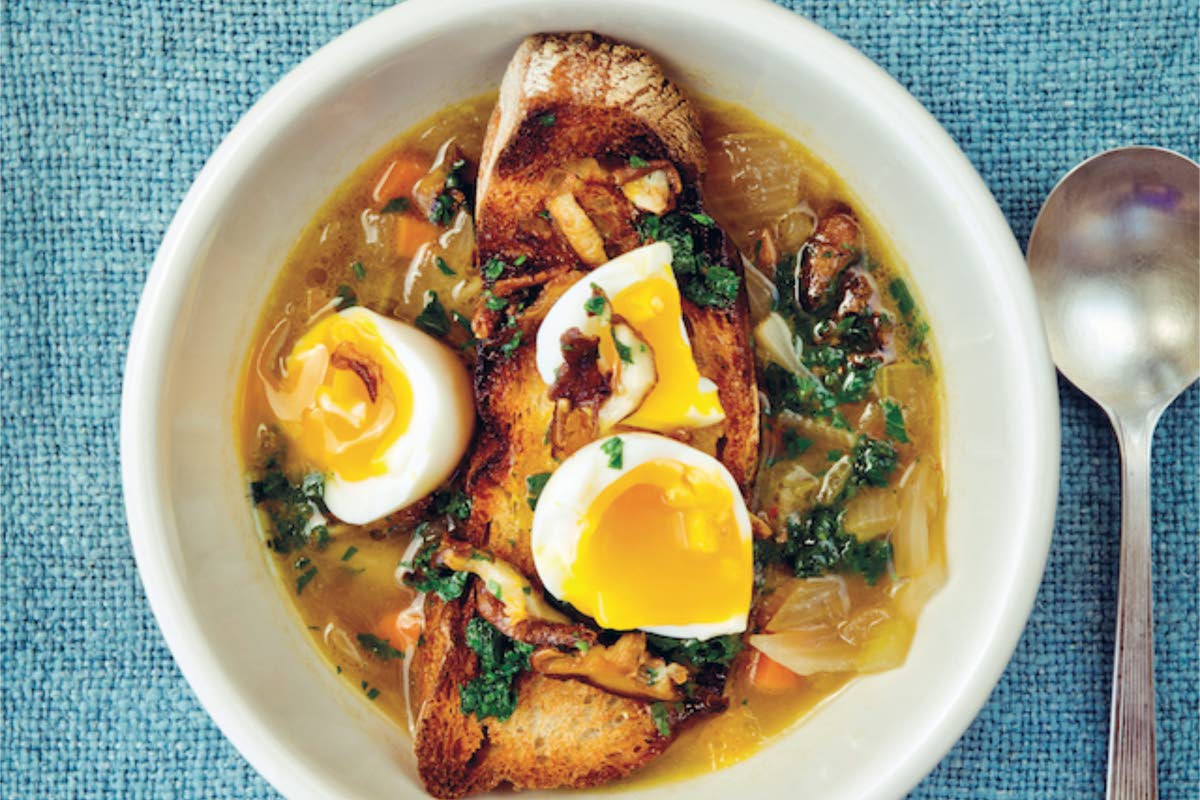 Mushroom soup from ‘The Beetlebung Farm Cookbook’ by Chris Fischer with Catherine Young. 