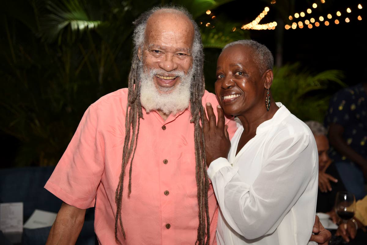 Ernie Smith (left) and his wife, Claudette Bailey-Smith, at his 79th surprise birthday celebration held on May 1, 2024.