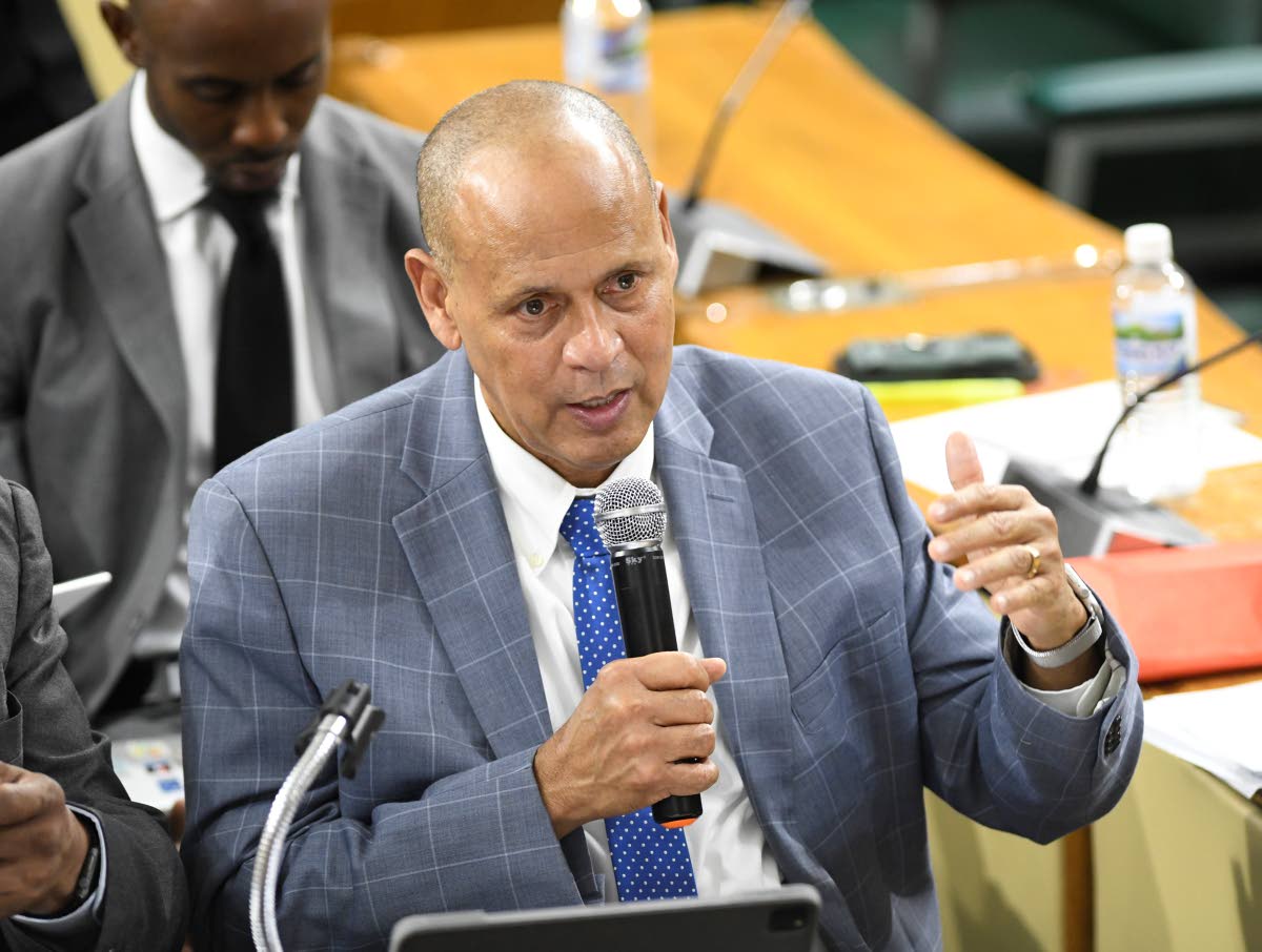 UHWI Acting Chief Executive Officer Eric Hosin appearing before the Public Accounts Commitee of Parliament last week.