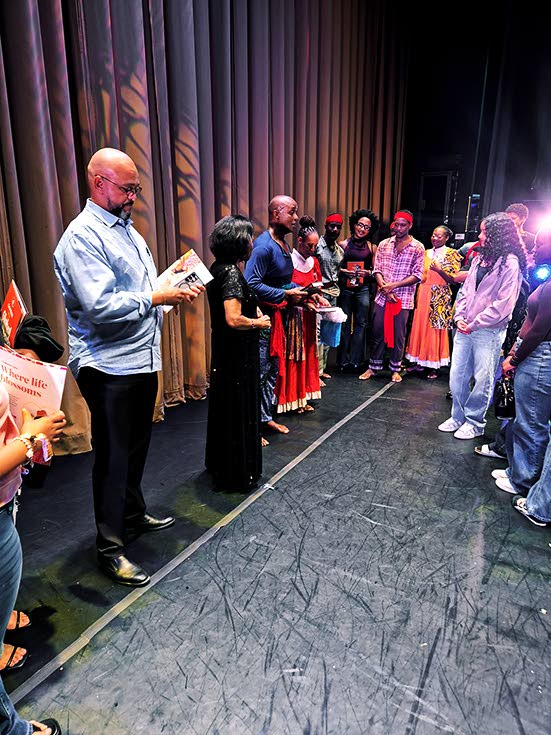 Photo op with Jane Owen, governor of Cayman Islands.