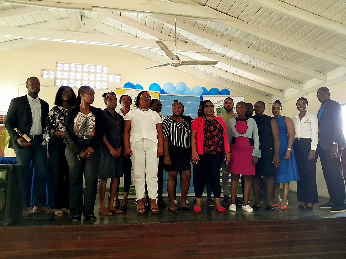 Participants from Hanover in the collaborative entrepreneurship assistance programme run by the Flow Foundation and the Young Women/Men of Purpose organisation, launched in Lucea, Hanover.