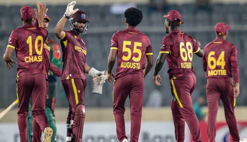 West Indies men during a game against Bangladesh in August of 2025.