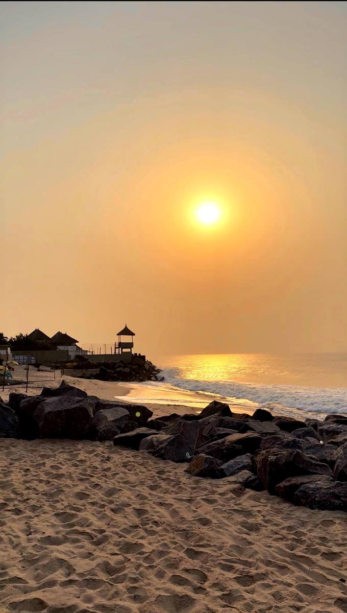 Take a moment to enjoy this enchanting sunset over the Atlantic Ocean in Lagos.