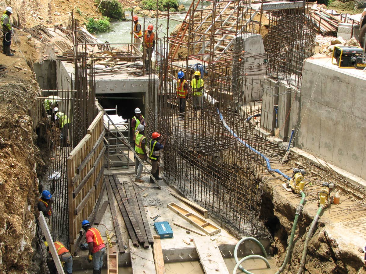 Work being carried out on the second Maggotty Hydro in 2014