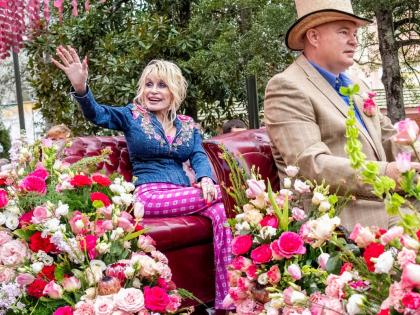 Dolly Parton appears at Dollywood’s Season Passholder and Media Day in Pigeon Forge, Tennessee, on March 8, 2024. 