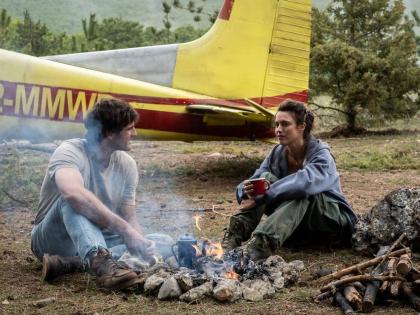 Jacob Elordi (left) and Margaret Qualley in a scene from ‘The Dog Stars’. 